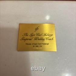Franklin Mint Faberge 24K Gold on Sterling Silver Sleigh Hidden Box Ruby Pearl