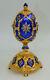 Franklin Mint Faberge Egg, The Star Of The North, Sterling Silver Gold Diamonds