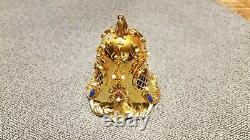Franklin Mint Faberge jeweled sterling silver vermeil jeweled bell