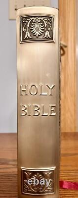 Franklin Mint Family Bible Sterling Silver Cover Illustrations KJV Collectible