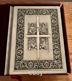 Franklin Mint Family Bible Sterling Silver Cover Illustrations KJV Collectible