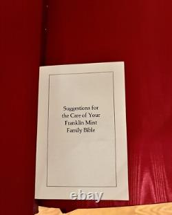 Franklin Mint Family Bible Sterling Silver Cover Illustrations KJV Collectible