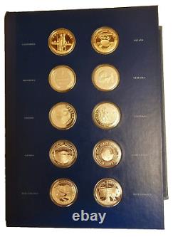 Franklin Mint Fifty State Bicentennial Medal Collection Sterling Silver 52 oz