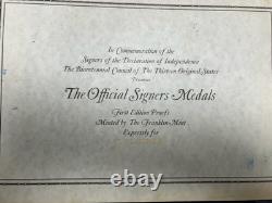 Franklin Mint First Edition The Official Signers Set / sterling coins / 56 total