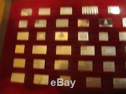 Franklin Mint Flags Of American Revolution 64 Pcs Mini Set. 925 Silver In Box