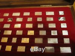 Franklin Mint Flags Of American Revolution 64 Pcs Mini Set. 925 Silver In Box