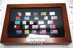 Franklin Mint Flags Of Liberty Sterling Silver Ingots 25 Historic Flags 925 Coa