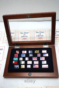 Franklin Mint Flags Of Liberty Sterling Silver Ingots 25 Historic Flags 925 Coa