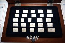 Franklin Mint Flags Of Liberty Sterling Silver Ingots 25 Historic Flags 925 Coa