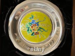 Franklin Mint Four Seasons Complete Set of 4 STERLING SILVER PLATES, Brand New