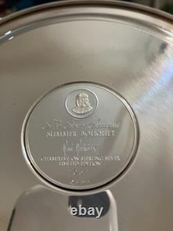 Franklin Mint Four Seasons Complete Set of 4 STERLING SILVER PLATES, Brand New