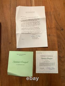 Franklin Mint Four Seasons Complete Set of 4 STERLING SILVER PLATES, Brand New