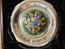 Franklin Mint Four Seasons Complete Set of 4 STERLING SILVER PLATES, Brand New