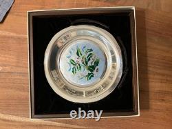 Franklin Mint Four Seasons Complete Set of 4 STERLING SILVER PLATES, Brand New