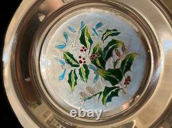 Franklin Mint Four Seasons Complete Set of 4 STERLING SILVER PLATES, Brand New