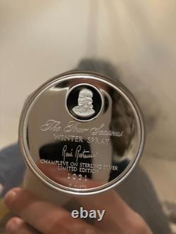 Franklin Mint Four Seasons Complete Set of 4 STERLING SILVER PLATES, Brand New