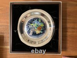 Franklin Mint Four Seasons Complete Set of 4 STERLING SILVER PLATES, Brand New