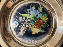 Franklin Mint Four Seasons Complete Set of 4 STERLING SILVER PLATES, Brand New