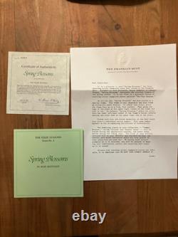 Franklin Mint Four Seasons Complete Set of 4 STERLING SILVER PLATES, Brand New