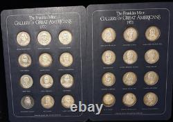 Franklin Mint GALLERY OF GREAT AMERICANS 1970-1971 Sterling Silver Sets 19.68 oz