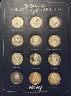 Franklin Mint GALLERY OF GREAT AMERICANS 1970-1971 Sterling Silver Sets 19.68 oz