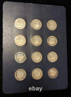 Franklin Mint GALLERY OF GREAT AMERICANS 1970-1971 Sterling Silver Sets 19.68 oz