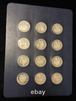 Franklin Mint GALLERY OF GREAT AMERICANS 1970-1971 Sterling Silver Sets 19.68 oz