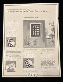 Franklin Mint GALLERY OF GREAT AMERICANS 1970-1971 Sterling Silver Sets 19.68 oz