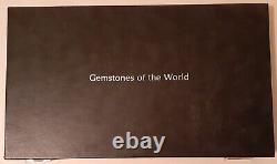 Franklin Mint GEMSTONES OF THE WORLD Set 63 Ingots 925 Silver with Case RARE