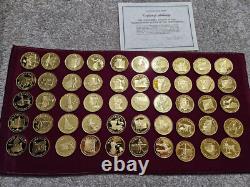Franklin Mint GOVERNORS EDITION STATES OF THE UNION STERLING SILVER MEDAL SET