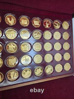 Franklin Mint GOVERNORS EDITION STATES OF THE UNION STERLING SILVER MEDAL SET