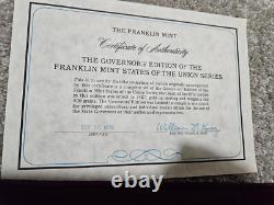 Franklin Mint GOVERNORS EDITION STATES OF THE UNION STERLING SILVER MEDAL SET