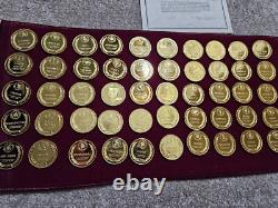 Franklin Mint GOVERNORS EDITION STATES OF THE UNION STERLING SILVER MEDAL SET