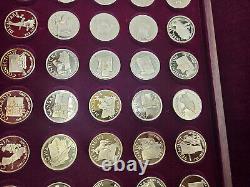 Franklin Mint GOVERNORS EDITION STATES OF THE UNION STERLING SILVER MEDAL SET