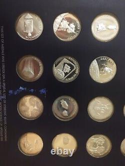 Franklin Mint Gallery Project Apollo XIII 20 Solid Sterling Silver Medals 1972