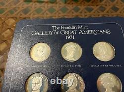 Franklin Mint Gallery of Great Americans 1970-71 24 Sterling Silver Medals