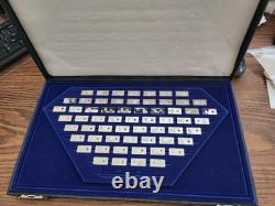 Franklin Mint Gemstones of The World Sterling Silver Ingot Set withStones Mint