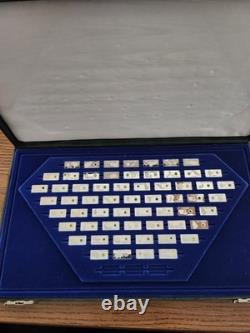 Franklin Mint Gemstones of The World Sterling Silver Ingot Set withStones Mint