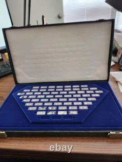 Franklin Mint Gemstones of The World Sterling Silver Ingot Set withStones Mint