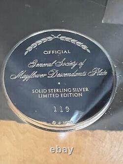 Franklin Mint General Society Of Mayflower Descendants Sterling All Paperwork