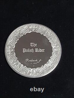 Franklin Mint Genius Of Rembrant Sterling Silver Medal (The Polish Rider)