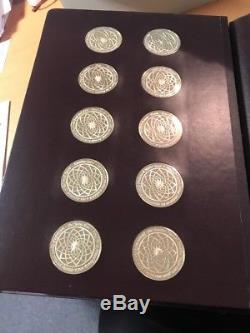 Franklin Mint Genius of Michaelangelo Sterling Silver Collection 60 Medallions