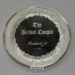 Franklin Mint Genius of Rembrandt Proof Sterling Silver Medal Bridal Couple
