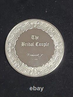 Franklin Mint Genius of Rembrandt Proof Sterling Silver Medal Bridal Couple