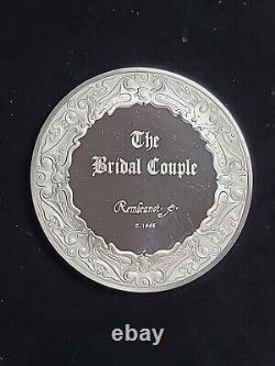 Franklin Mint Genius of Rembrandt Proof Sterling Silver Medal Bridal Couple