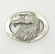 Franklin Mint Gilroy Roberts Sterling Silver Eagle Bird Head Heavy Belt Buckle