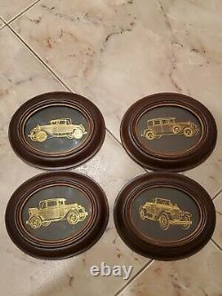 Franklin Mint Golden Age of Motorcar Set Vintage 24kt Gold on Sterling Silver