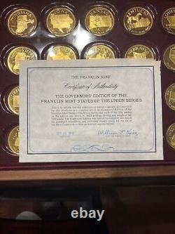 Franklin Mint Governor's Edition States of the Union in 24k on Sterling Silver