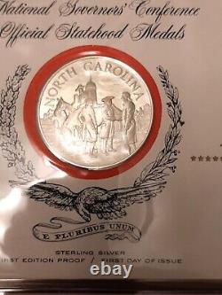 Franklin Mint Governors' Statehood Conference Sterling Silver Proof Medals (50)