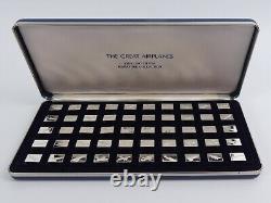 Franklin Mint Great Aeroplanes Sterling Silver Ingot Collection C. 1978 100g